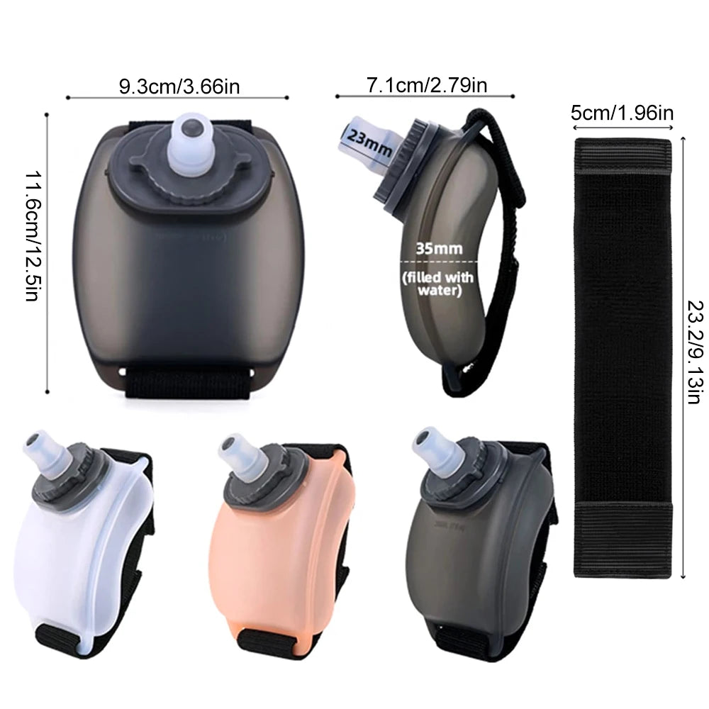 Outdoor Sports Wrist Water Bottle for Cycling Marathon Mountaineering 200Ml Silicone Wearable Sport Water Bottle