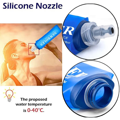 250Ml 500Ml Water Bottle TPU Folding Soft Flask Sport Water Bottle Water Bag Collapsible Water Bottle Running Camping