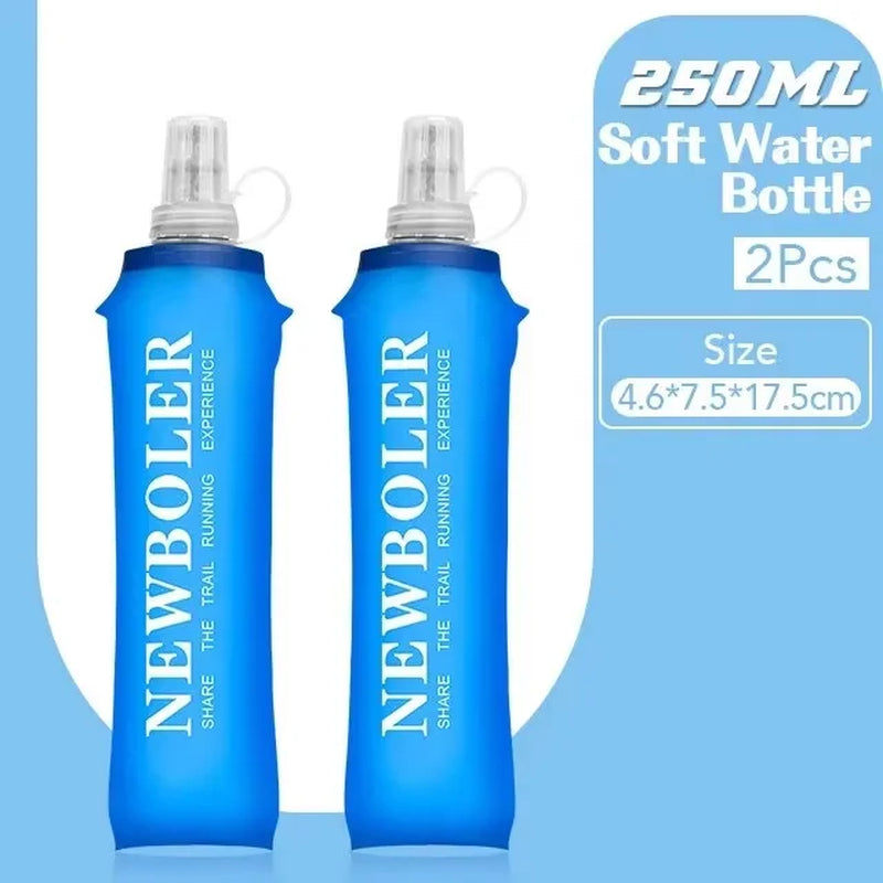 250Ml 500Ml Water Bottle TPU Folding Soft Flask Sport Water Bottle Water Bag Collapsible Water Bottle Running Camping
