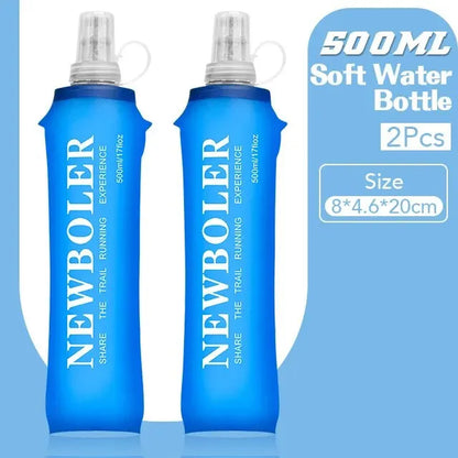 250Ml 500Ml Water Bottle TPU Folding Soft Flask Sport Water Bottle Water Bag Collapsible Water Bottle Running Camping