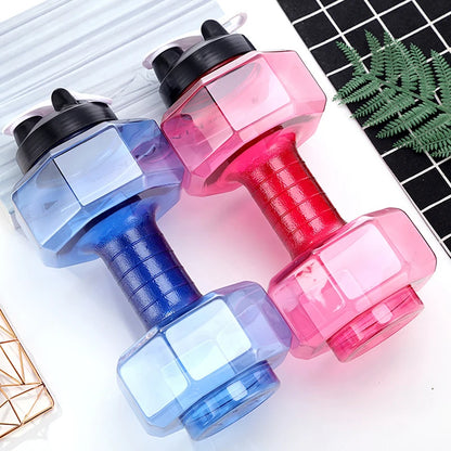 【Peace】2.2L Dumbbell Shaped Kettle Sport Water Bottle Fitness Cycling Water Bottle Creative Summer Water Drinks Bottle