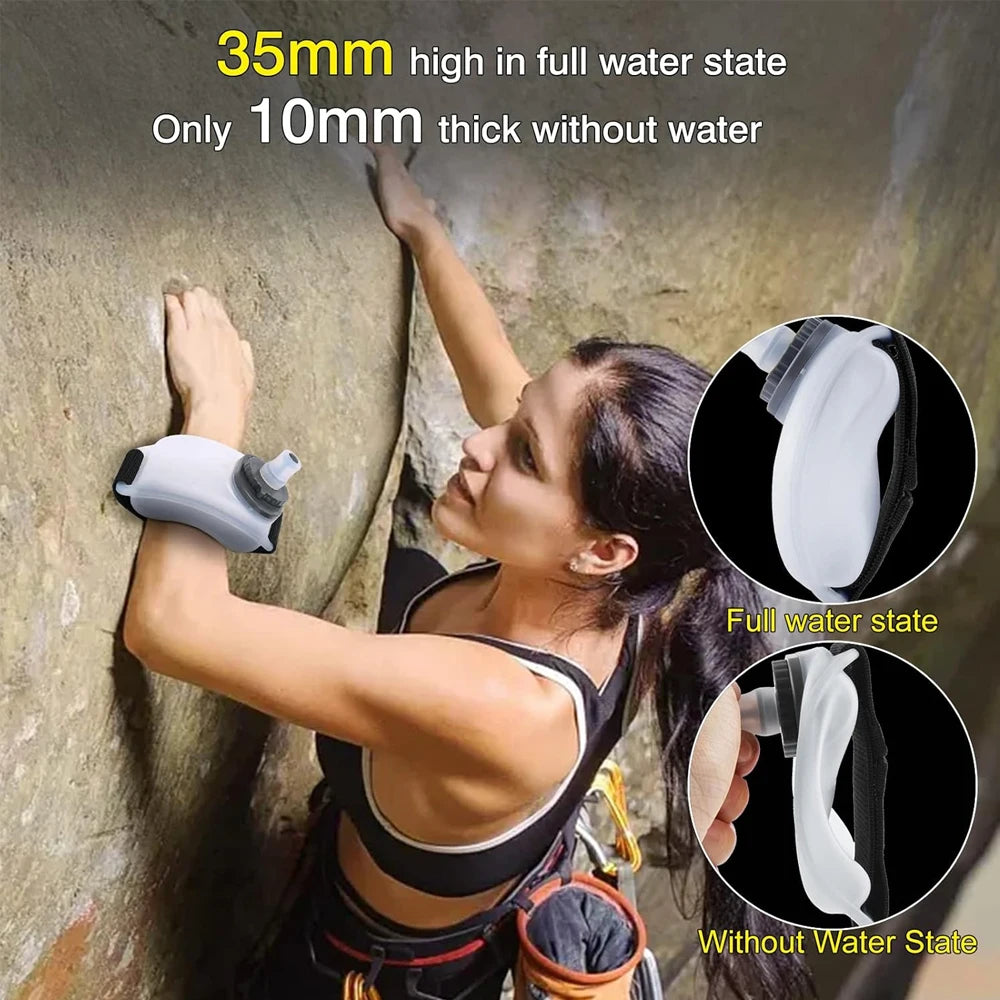 Outdoor Sports Wrist Water Bottle for Cycling Marathon Mountaineering 200Ml Silicone Wearable Sport Water Bottle
